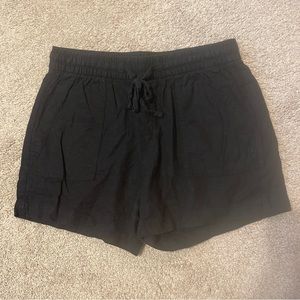 Old Navy Black Small Women’s Linen Blend Shorts Pockets S